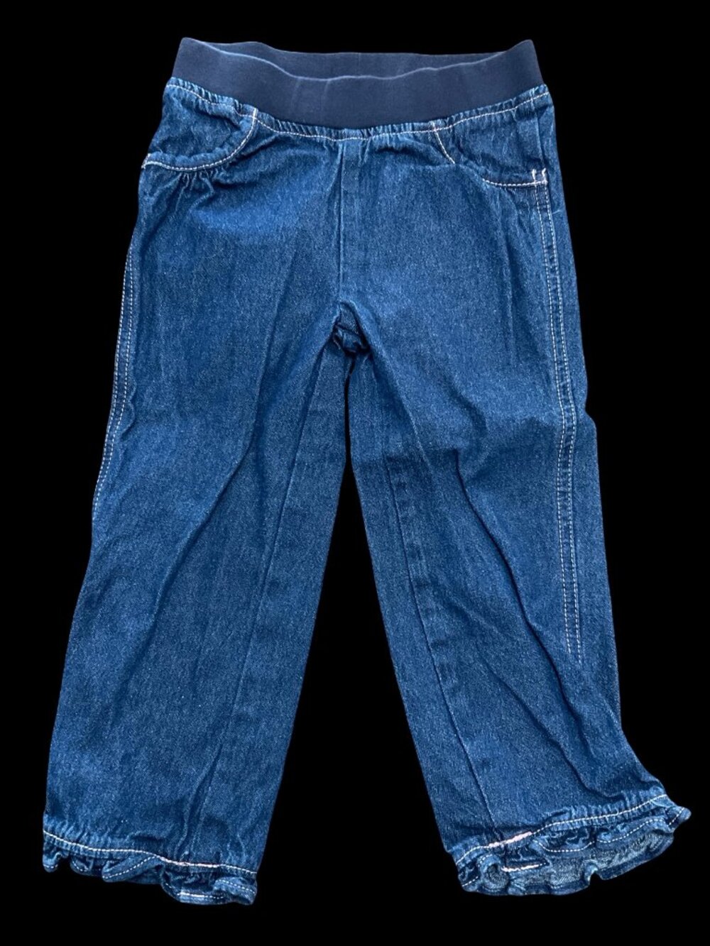 🌻10/$25 - Medium Wash Ruffle Hem Jeans